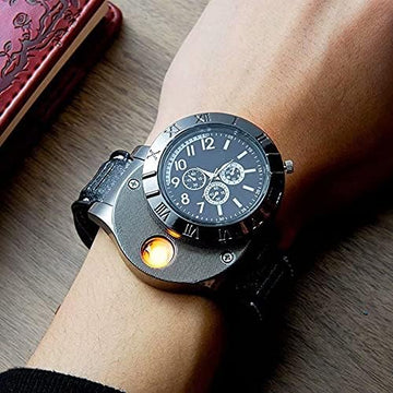 ⌚ Men’s Military USB Lighter Watch – Tactical Style & Function