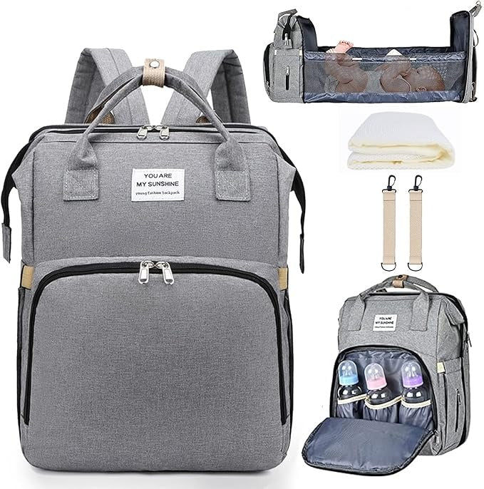 🍼 Portable Folding Crib Diaper Bag – Multi-Function & Travel-Friendly