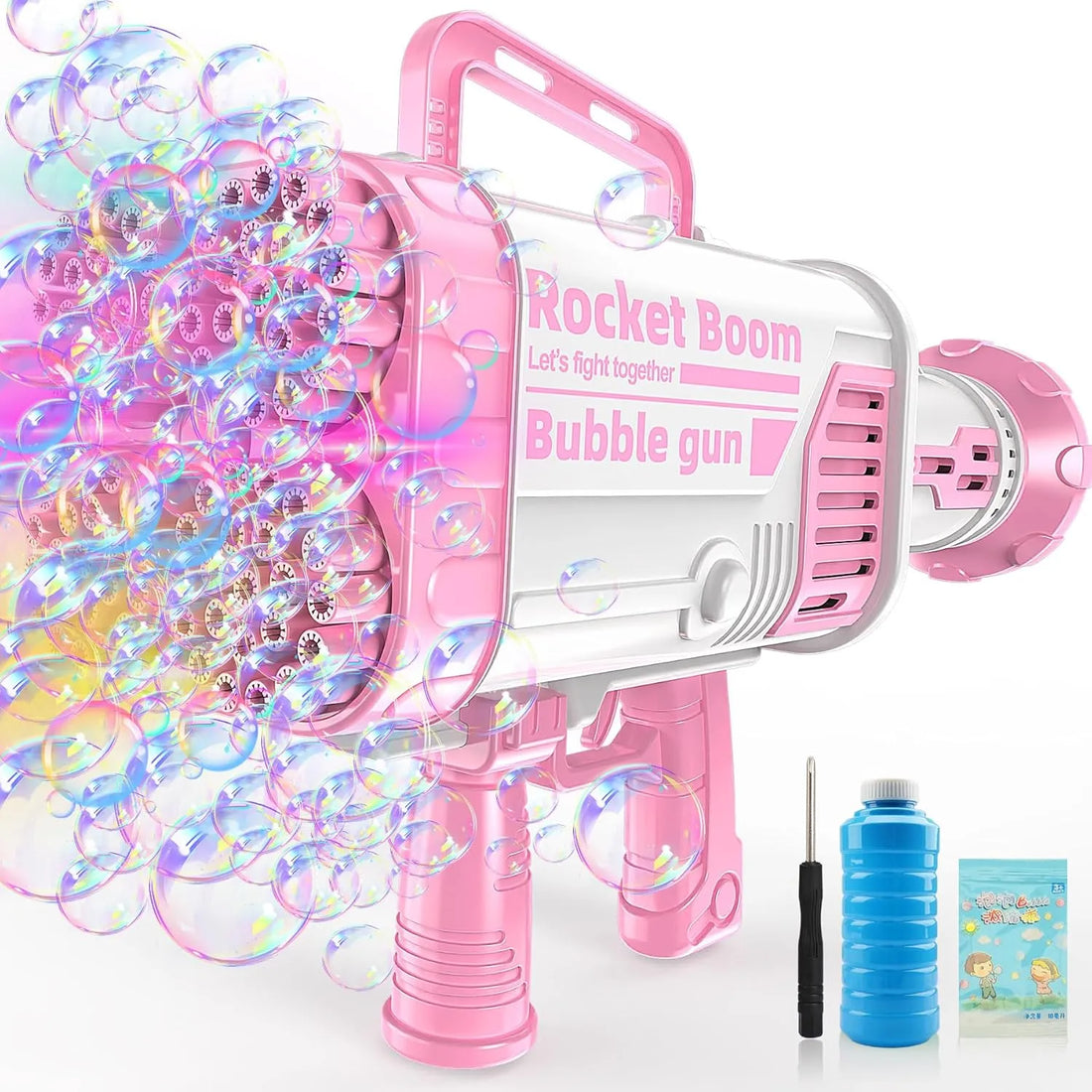 Bubble Fun Bazooka Gun – 60 Holes Bubble Blaster 🎉